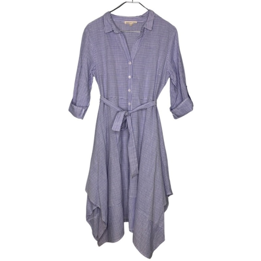 Parallel Skies Striped Shirt Dress